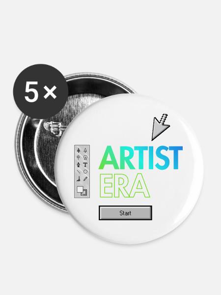 Kopie_von_Artist - Buttons groß 56 mm (5er Pack) - Weiß
