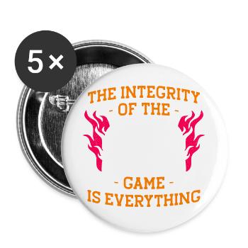 Integrität der Spielflammen - Buttons groß 56 mm (5er Pack) - Weiß - Vorne