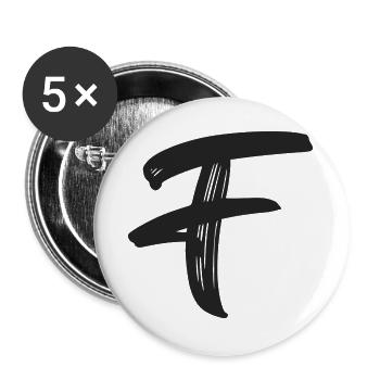 F - Buttons groß 56 mm (5er Pack) - Weiß - Vorne