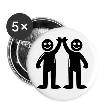 beste freunde - Buttons groß 56 mm (5er Pack) - Weiß - Vorne