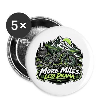 E-Bike Touren - Buttons groß 56 mm (5er Pack) - Weiß - Vorne