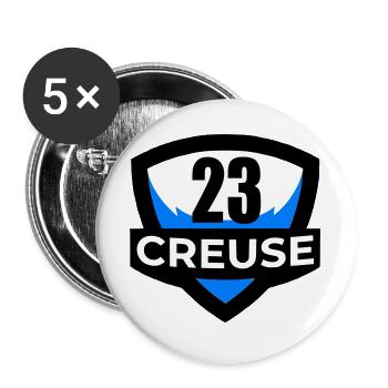 23 Creuse - Buttons groß 56 mm (5er Pack) - Weiß - Vorne
