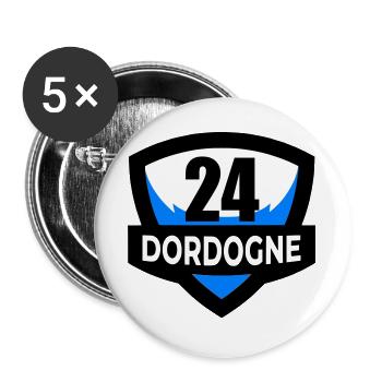 24 Dordogne - Buttons groß 56 mm (5er Pack) - Weiß - Vorne