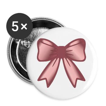 Haarschleife Schleife - Buttons groß 56 mm (5er Pack) - Weiß - Vorne