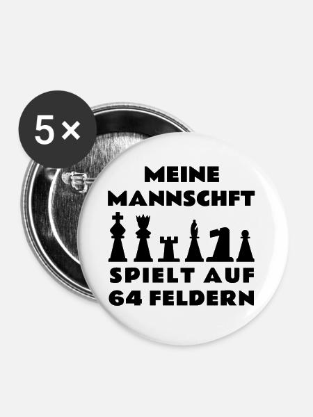 Meine_Mannschaft - Buttons groß 56 mm (5er Pack) - Weiß