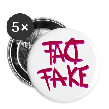Graffiti Fake Statement Design - Buttons groß 56 mm (5er Pack) - Weiß - Vorne