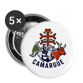Gardians Camargue Equestrian - Buttons groß 56 mm (5er Pack) - Weiß - Vorne