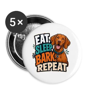 Ungarischer Pointer - Buttons groß 56 mm (5er Pack) - Weiß - Vorne