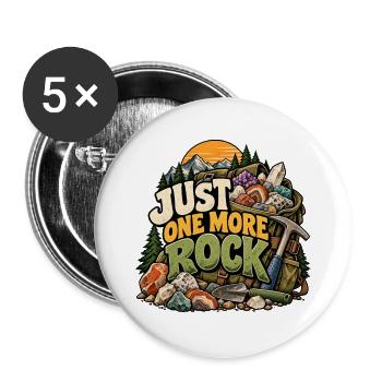Nur noch ein Stein - Buttons groß 56 mm (5er Pack) - Weiß - Vorne