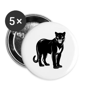 cougar - Buttons groß 56 mm (5er Pack) - Weiß - Vorne