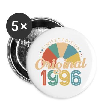 30. Geburtstag, 30 Jahre - Buttons groß 56 mm (5er Pack) - Weiß - Vorne