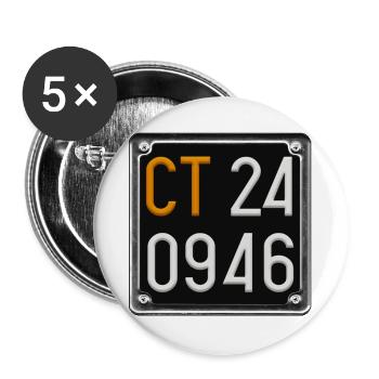 Targa-CT46 - Buttons groß 56 mm (5er Pack) - Weiß - Vorne