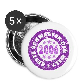 2006 - Buttons groß 56 mm (5er Pack) - Weiß - Vorne