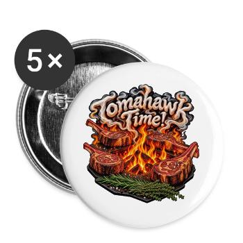 Tomahawk Time Feuergrill - Buttons groß 56 mm (5er Pack) - Weiß - Vorne