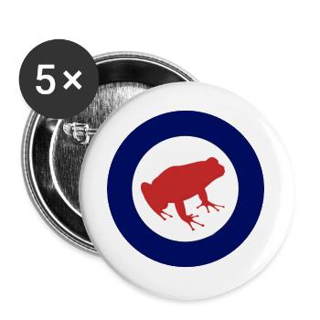 RedFrog - Buttons groß 56 mm (5er Pack) - Weiß - Vorne
