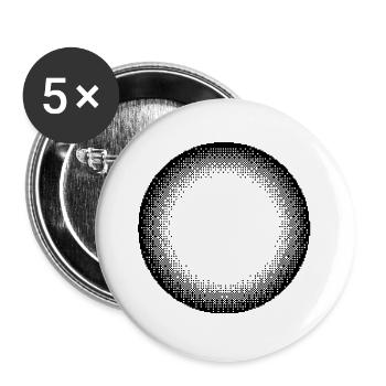 Circle Sun-Design - Buttons groß 56 mm (5er Pack) - Weiß - Vorne
