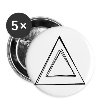 Griechischer Buchstabe Delta handgezeichnet - Buttons groß 56 mm (5er Pack) - Weiß - Vorne