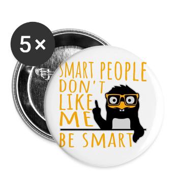 And Yet Despite the Look Still Talking Spruch Logo - Buttons groß 56 mm (5er Pack) - Weiß - Vorne