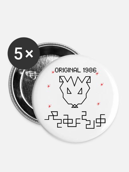 MANDOMBE_ORIGNAL - Buttons groß 56 mm (5er Pack) - Weiß