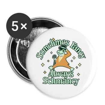 Fancy Schmancy - Buttons groß 56 mm (5er Pack) - Weiß - Vorne
