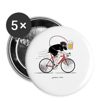 Perpetuum mobile - Buttons groß 56 mm (5er Pack) - Weiß - Vorne