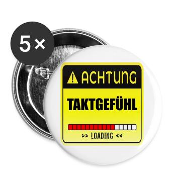 TANZEN TAKTGEFÜHL - Buttons groß 56 mm (5er Pack) - Weiß - Vorne