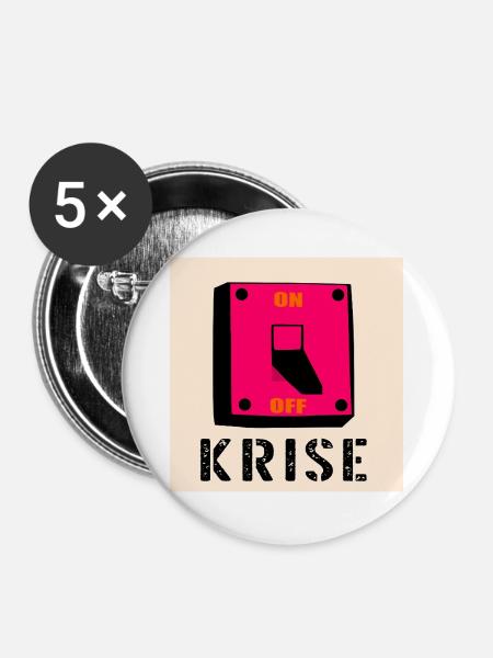 Krisen Schalter - Buttons groß 56 mm (5er Pack) - Weiß