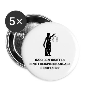 Darf ein Richter eine Freisprechanlage benutzen? - Buttons groß 56 mm (5er Pack) - Weiß - Vorne