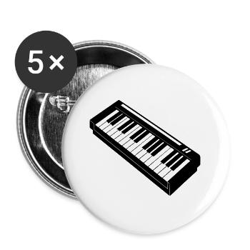 Klavier - Buttons groß 56 mm (5er Pack) - Weiß - Vorne