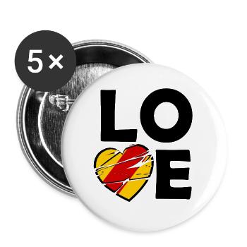 Mein liebes Badnerland - Buttons groß 56 mm (5er Pack) - Weiß - Vorne