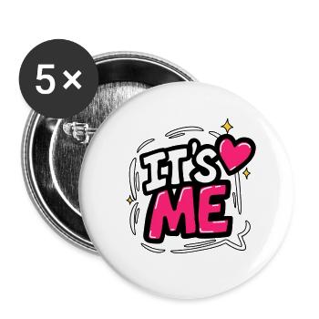 GEN Z ZITATE – Es ist eine kühne Botschaft der Selbstliebe - Buttons groß 56 mm (5er Pack) - Weiß - Vorne