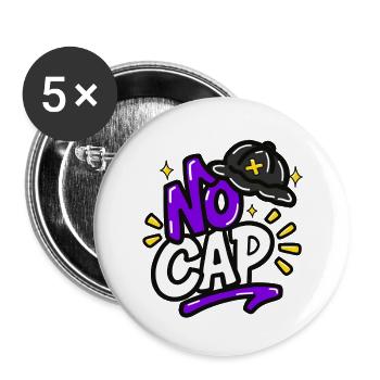 GEN Z ZITATE TYPOGRAFIE-DESIGN – OHNE KAPPE - Buttons groß 56 mm (5er Pack) - Weiß - Vorne
