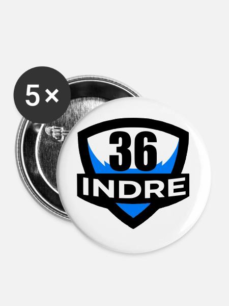 36 Indre - Buttons groß 56 mm (5er Pack) - Weiß