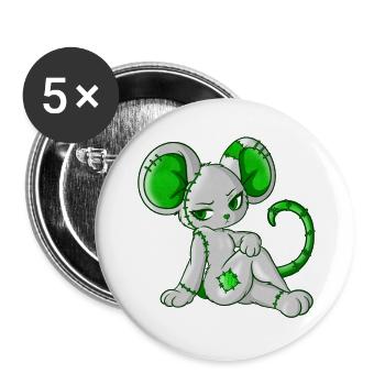Lyra (Bella Donna‘s wicked world) - Buttons groß 56 mm (5er Pack) - Weiß - Vorne