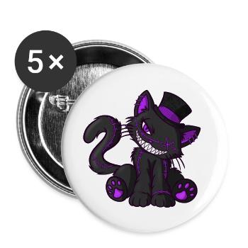 Nikka mit Top-Hut (Bella Donna‘s wicked world) - Buttons groß 56 mm (5er Pack) - Weiß - Vorne
