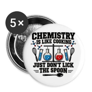 Lustiger Organischer Chemiewissenschaftler und Student-Lehrbeauftragter - Buttons groß 56 mm (5er Pack) - Weiß - Vorne