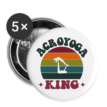 Acroyoga King Acro Yoga - Buttons groß 56 mm (5er Pack) - Weiß - Vorne