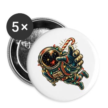 KOSMISCHER ROCKER | Zuckerstangen-Rocker - Buttons groß 56 mm (5er Pack) - Weiß - Vorne