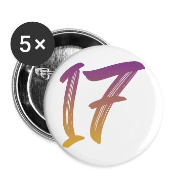 17 - Buttons groß 56 mm (5er Pack) - Weiß - Vorne