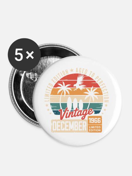 Limitierte Ausgabe Dezember 1966 - Buttons groß 56 mm (5er Pack) - Weiß