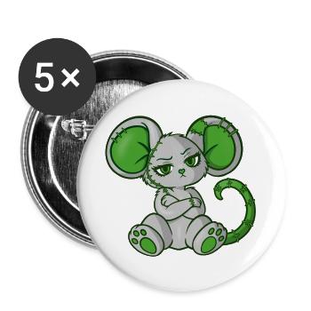 Lyra (Bella Donna‘s wicked world) - Buttons groß 56 mm (5er Pack) - Weiß - Vorne