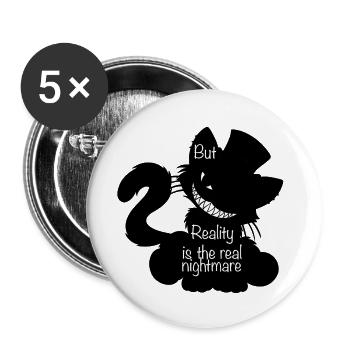 But Reality is… (Bella Donna‘s wicked world) - Buttons groß 56 mm (5er Pack) - Weiß - Vorne