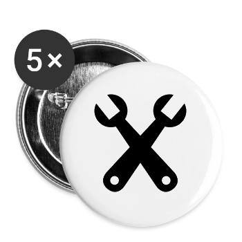 Querschlüssel - Buttons groß 56 mm (5er Pack) - Weiß - Vorne