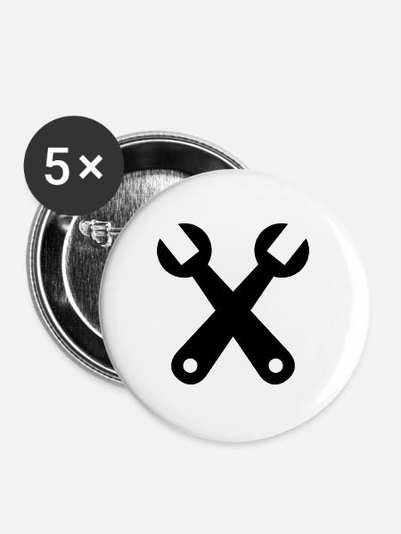Querschlüssel - Buttons groß 56 mm (5er Pack) - Weiß