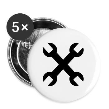 Querschlüssel - Buttons groß 56 mm (5er Pack) - Weiß - Vorne