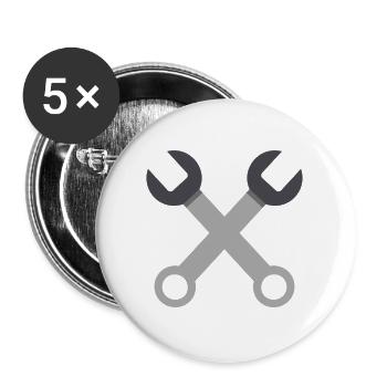 Querschlüssel - Buttons groß 56 mm (5er Pack) - Weiß - Vorne