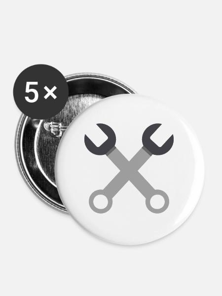 Querschlüssel - Buttons groß 56 mm (5er Pack) - Weiß