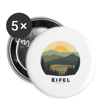 Eifel Germany Nature - Buttons groß 56 mm (5er Pack) - Weiß - Vorne