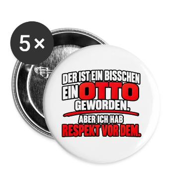 Ein bisschen ein Otto – Lustiger Spruch - Buttons groß 56 mm (5er Pack) - Weiß - Vorne