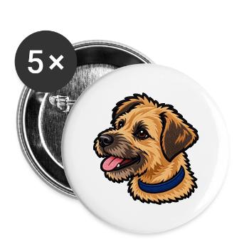 Finn-Emblem - Buttons groß 56 mm (5er Pack) - Weiß - Vorne